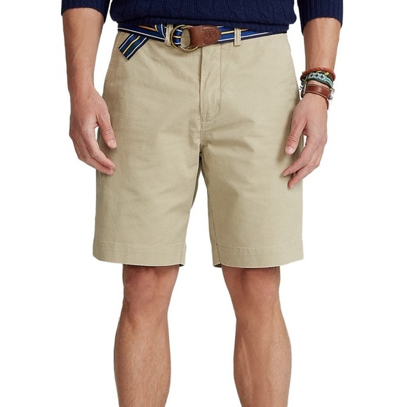 Polo Ralph Lauren Men's Big and Tall Stretch Classic-Fit 9" Khaki Shorts - Picture 1 of 14